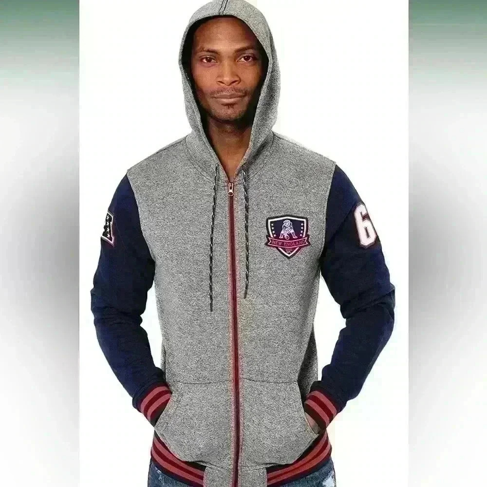 NFL Team Gear-Patriots Zip up hooded sweatshirt, Mens Size XL, Unisex
